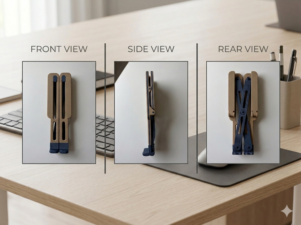 ADJUSTABLE AND FOLDABLE LAPTOP STAND – Compact, Stylish and Functional (#23)