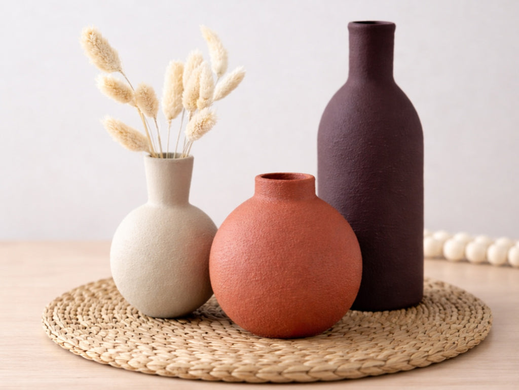 Set of 3 Decorative 3D Printed Vases (#27)
